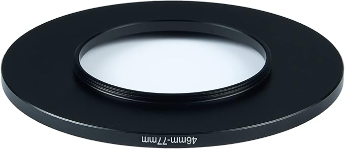 46mm to 77mm Step-Up Ring Filter Adapter for All Brands UV ND CPL Metal Ring Step-Up Rings Adapter Filter (46mm-77mm)