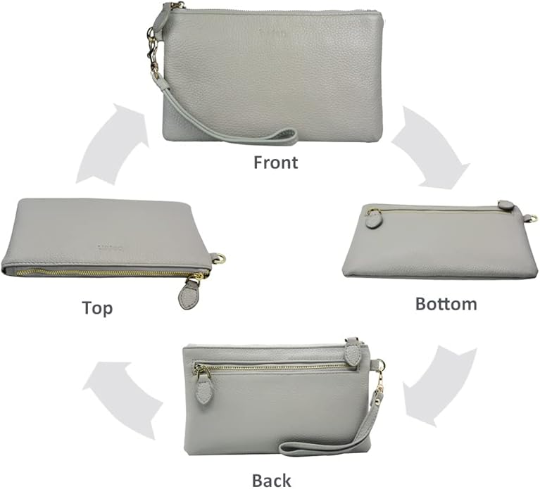 befen Genuine Leather Wristlet Clutch RFID Blocking Bag Cell Phone Wallet Purse Wristlet Wallet Purses and Handbags for Women