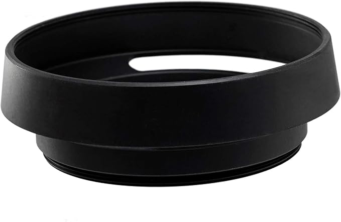 Fotasy Metal Curved Lens Hood - 52mm Vented Hood for Fuji, Leica, Olympus, Panasonic, Sony Lenses