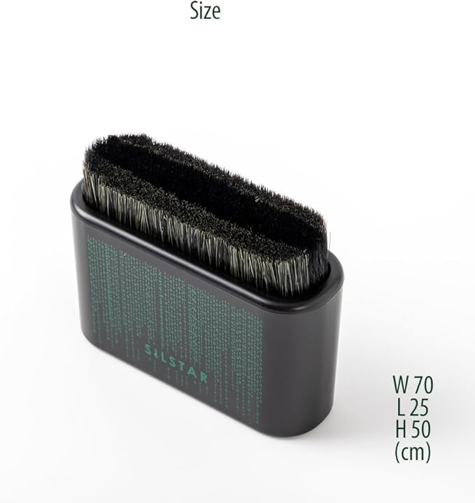 PureGroove Clean ESD Record Brush Pro – Premium Triple-Layer Anti-Static Vinyl Cleaning Brush with Conductive Copper Fibers & Ultra-Soft Bristles for Deep Groove Dust Removal Audiophile-Grade LP Care