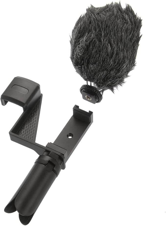 FocusFoto Video Cage Handle Rig + Mini Tripod Kit for Smart Phone