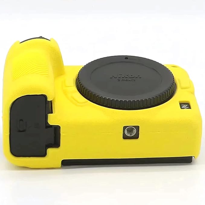 Professional Secure Silicone Camera Case Cover Housing Body Skin for Nikon Z6 Z7 Full Frame Mirrorless Camera (Yellow)