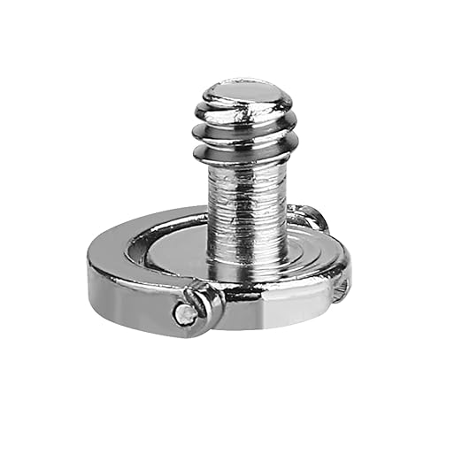 10 Pack Stainless Steel D Shaft D-Ring 1/4" Tripod Screw Adapter, Camera Screw Adapter, Quick Release Mounting Screw Adapter for Camera Camcorder Tripod Monopod QR Quick Release Plate