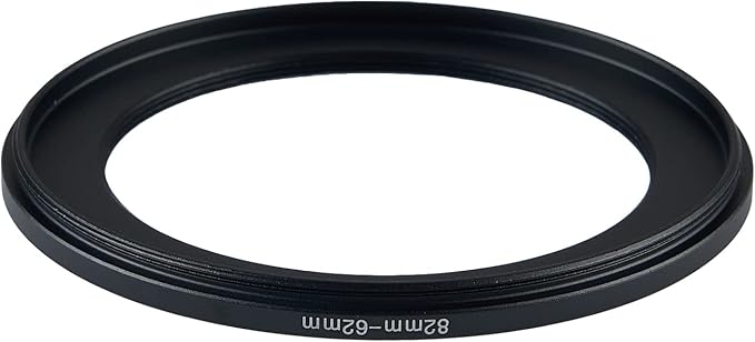 82mm to 62mm Step-Down Rings Filter Adapter for All Brands UV ND CPL Metal Step-Down Rings Adapter Filter