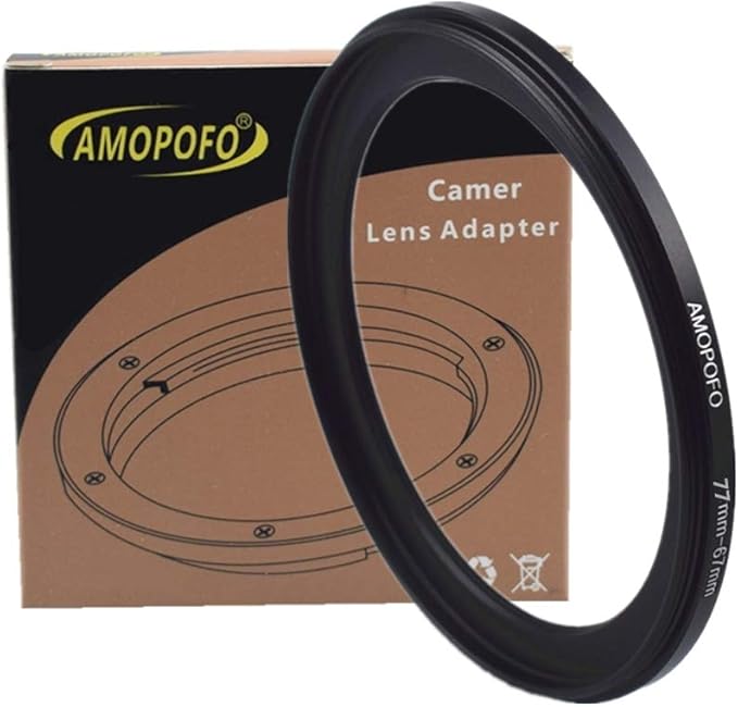 77mm to 67mm Camera Filters Ring Compatible All 77mm Camera Lenses or 67mm UV CPL Filter Accessory,77-67mm Camera Step-Down Rings