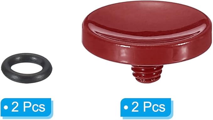 PATIKIL Camera Shutter Button, 2 Pack Soft Shutter Release Button Pure Copper Camera Button Concave Suitable for Nikon for Fujifilm for Leica DSLR/SLR Camera, Dark Red