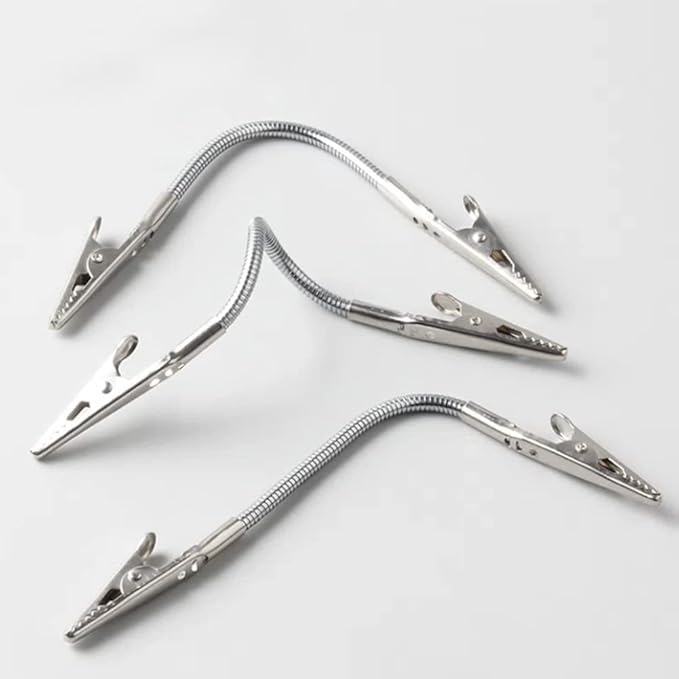 glrovazas Double Head Alligator Clip, Metal Strong Clip Photo Holder for Crafts DIY Card PhotoClip Photo Holders 8Pcs (Total Length 7.08inch)