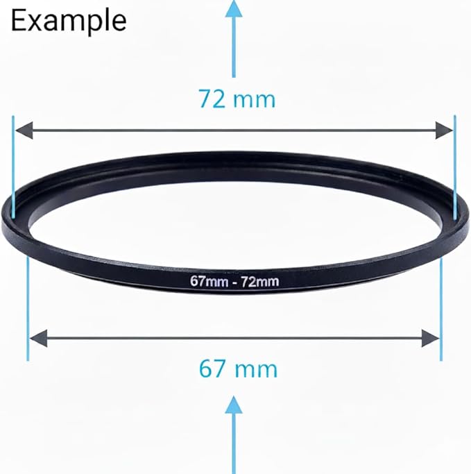 18Pcs 67-82mm Metal Step Up Down Filter Ring Adapter Set Compatible with Digital SLR Camera Lens Accessories
