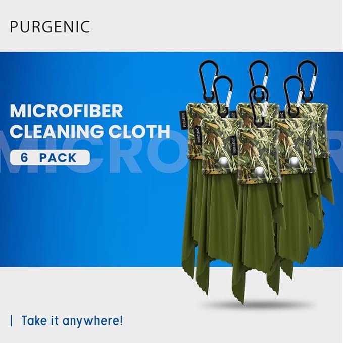 Microfiber Cloth & Glasses Wipes (6 Pack) Lens & Glasses Cleaning Cloth - Eye Glass Clean Cloths - Eyeglass Cleaning Cloth - Glass Cleaning Cloth - Camera Lenses & Gadget Delicate Screens - H-Green