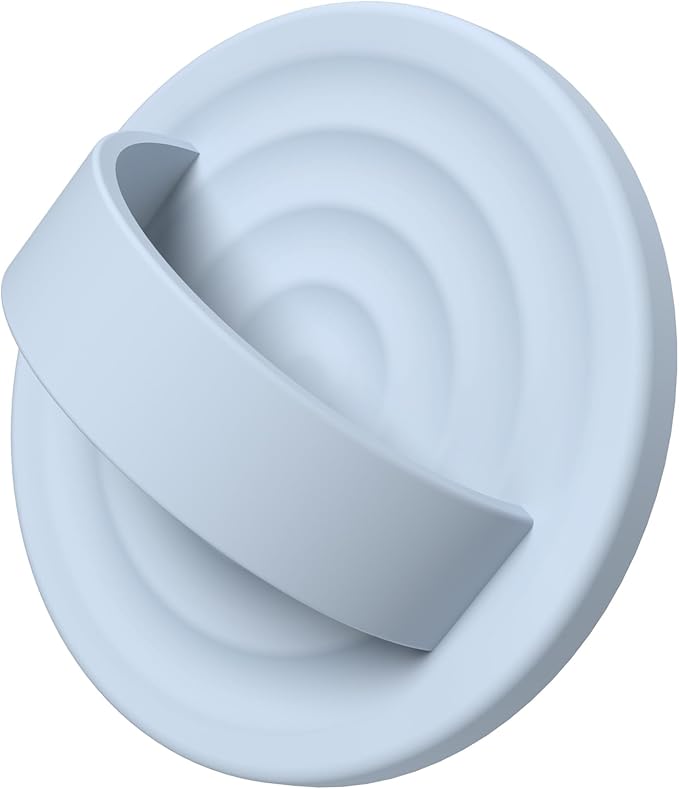Magnetic Phone Grip Ring Holder, Liquid Silicone Magnet Cell Phone Grip Finger Loop, Compatible with Magsafe, Back of Phone for iPhone 17/16/15/14/13/12 Series, Baby Blue