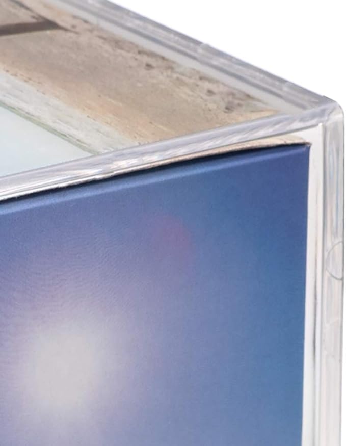 Malden International Designs Acrylic Photo Cube, Holds (6) 4” x 4” square photos, Clear