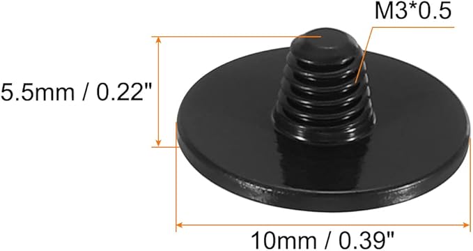 PATIKIL Camera Shutter Button, 2 Pack Soft Shutter Release Button Pure Copper Camera Button Convex Suitable for Nikon for Fujifilm for Leica DSLR/SLR Camera, Black