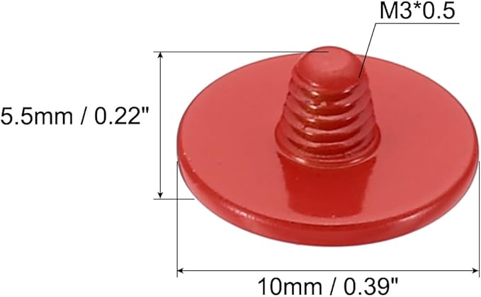 PATIKIL Camera Shutter Button, 3 Pack Soft Shutter Release Button Pure Copper Camera Button Convex Suitable for Nikon for Fujifilm for Leica DSLR/SLR Camera, Red