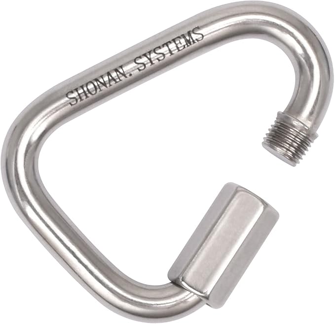 SHONAN Delta Quick Link, Large Stainless Steel 3.5 Inch Triangle Quick Links Heavy Duty Triangle Carabiners Marine Grade, 1 Pack, 2300 Lbs Capacity
