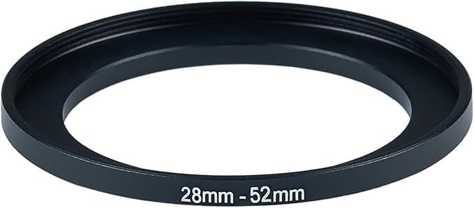 28mm to 52mm Step up Ring Filter Adapter Metal Ring Step up Rings Adapter Filter Compatible with All 52mm UV,CPL,ND,Lens Hood,Threaded Lens ect (28mm to 52mm)