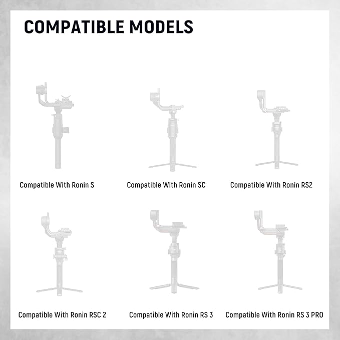 NEEWER Dual Handgrip Compatible with DJI RS5 RS4 RS4 Pro RS3 RS3 Pro RS2 RSC2 Ronin S SC Gimbal, Dual Handle Kit with 2 Mini NATO Rails, Quick Release NATO Clamps, 1/4" & 3/8" Threads, GA006
