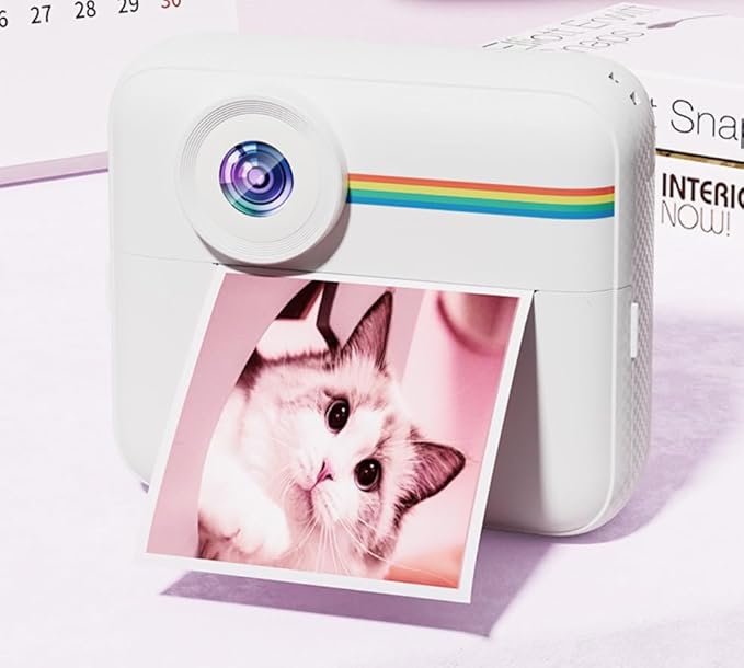 Kids Camera Instant Print, 2.4 Inch Screen Instant Camera,1080P HD Kid Camera Instant Printing with Print Paper and 32GB SD Card,Christmas Birthday Gifts (Purple)