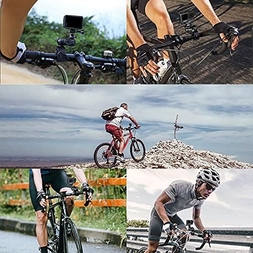 Handlebar Clamp Motorbike Mount for Insta360 ACE Pro One X4 X3, X2, X, One R, RS, GO 2, GoPro Hero, with Double Ball Head Super Clamp Mount Adapter Accessories