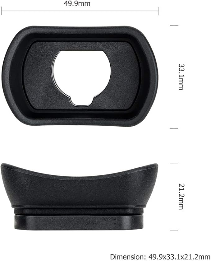 Kiwifotos Long Soft Viewfinder Eyecup Eyepiece for Fuji Fujifilm X-T5 X-T4 X-T3 X-T2 X-T1 X-H1 X-H2 X-H2S XT5 XT4 XT3 XT2 GFX 50S II GFX100S GFX100 Camera,Replace Fujifilm EC-XT L,EC-GFX,EC-XHW Eyecup