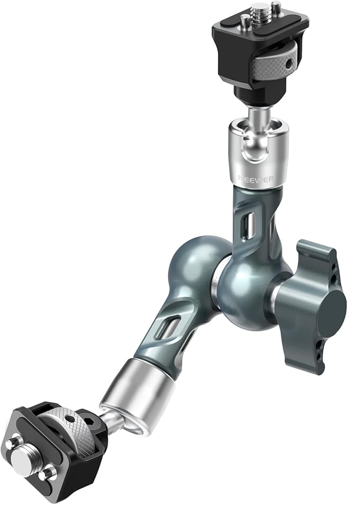 NEEWER 7" Articulating Magic Arm, Camera Monitor Mount Ball Heads Anti Twist Pins 1/4" 3/8" Screws for DSLR Action Camera Webcam Video Light Compatible with SmallRig Cage Rig, Max Load 6.6 lbs, UA082