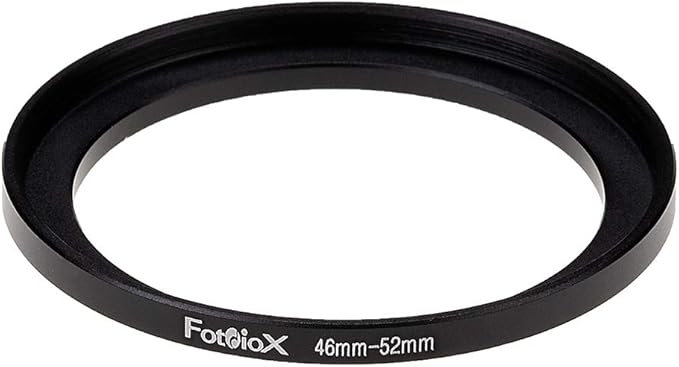 Fotodiox Metal Step Up Ring, Anodized Black Metal 46mm-52mm, 46-52 mm