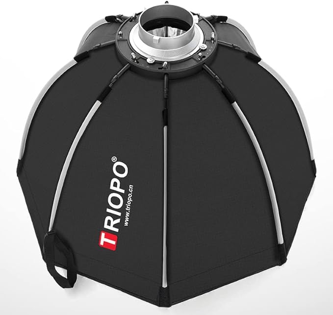 AMBITFUL 25.6inch / 65 cm Portable Octagon Umbrella Softbox, Quick Installation Softbox with Honeycomb Grid for Studio Strobe Outdoor Photography, Bowens Mount Compatible