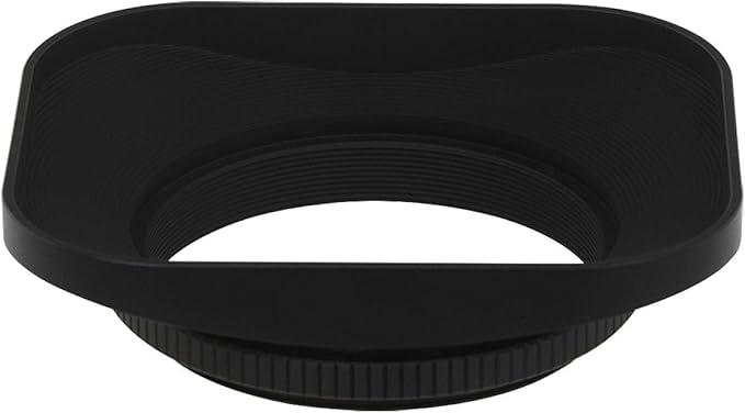 Haoge LH-B46T 46mm Square Metal Screw-in Lens Hood with Cap for Leica Summilux-M 35mm f/1.4 50mm f1.4 E46, Summarit-M 90mm f/2.5 75mm f2.5 E46, Summicron-M 28mm F2 E46, Voigtlander 35mm f/1.7 28mm f2