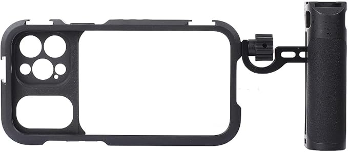 Phone Video Cage Single Handheld for iPhone 13 Pro Max, Phone Rig Quick Release Side Handle for Video Recording/YouTube/Live Streaming/Vlog