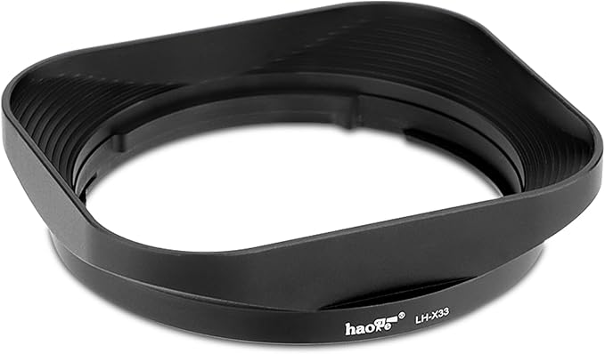 Haoge LH-X33 Lens Hood Metal Square Bayonet for Fujinon XF16-50mm F2.8-4.8 R LM WR,XF33mm F1.4 R WR Lens, Fuji XF 33mm f/1.4 R LM WR Hood Shade