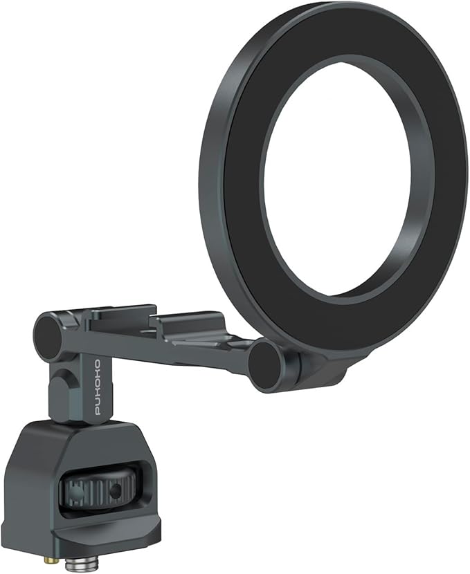Magnetic MagSafe Tripod Mount Adapter Aluminum Phone Mount with 1/4” Screw & Cold Shoe Compatibility for iPhone 16/15/14/13 Series, DSLR Cameras, DJI Ronin, Canon/Nikon Photography Accessories