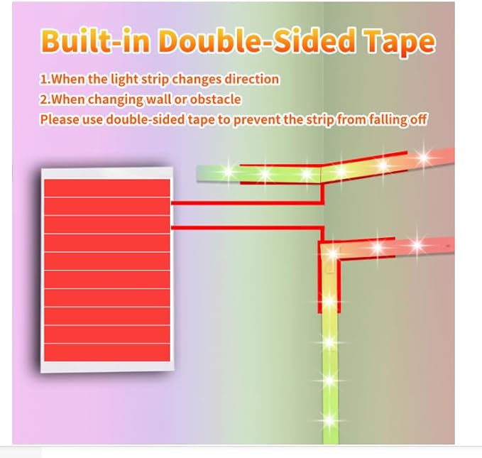 Led Lights for Bedroom 297FT (3 Rolls of 99ft), Color Changing RGB Led Strip Lights with 60 Keys Remote and App Control, Music Sync Led Lights for Room Kitchen Party Home Decor