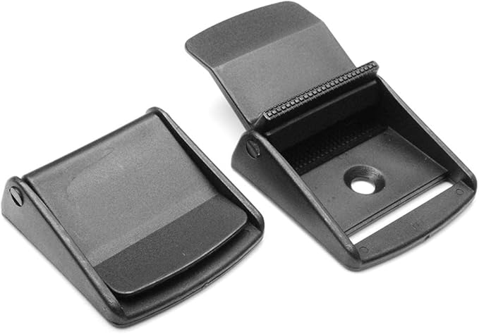 CooBigo 5pcs Webbing Cam Buckles Plastic Black Toggle Clip Backpack Straps