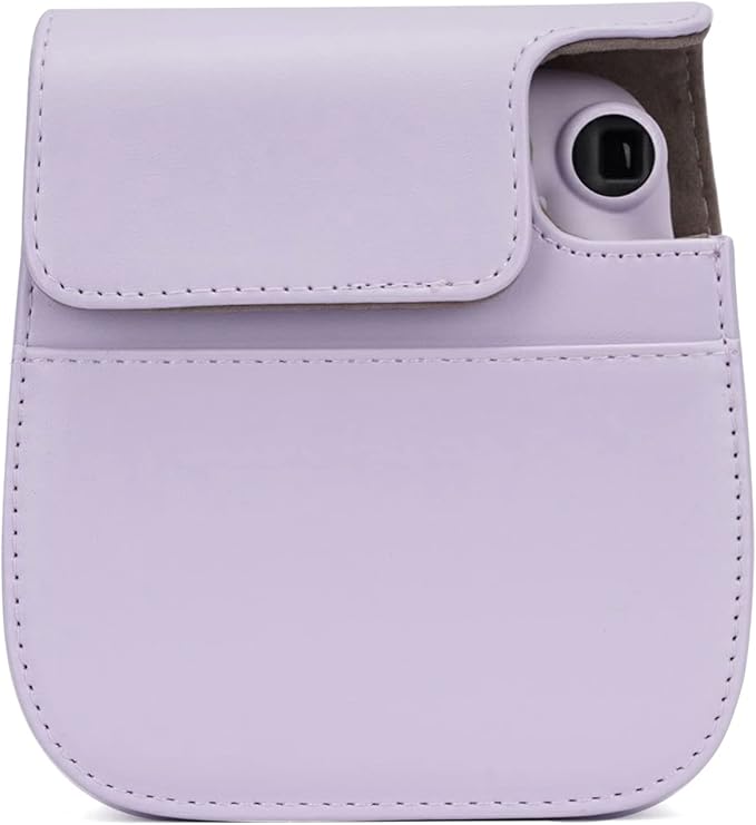 Frankmate Instant Camera Case Compatible with Fujifilm Instax Mini 11/9/8/8+ PU Leather Bag with Pocket and Adjustable Shoulder Strap Mini Photo Album (Purple)