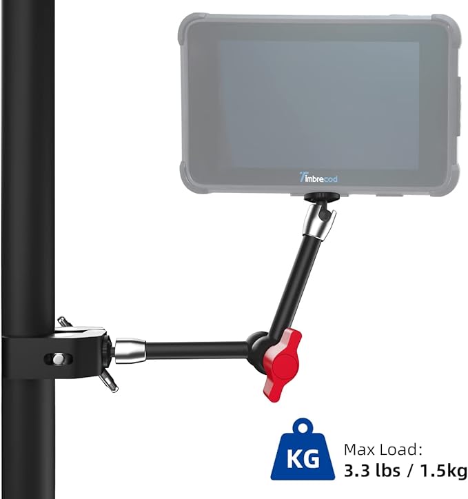 Adjustable Magic Arm, TOAZOE 11 Inch/28 cm Articulating Friction Arm Camera Mount with Both 1/4" Thread Screw Compatible with Camera, LCD Monitor, Fill Light,Flash LED Light