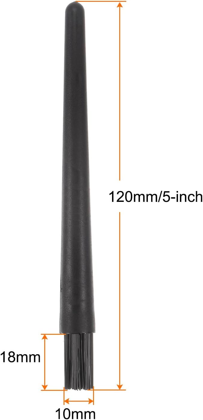 HARFINGTON 5pcs Anti-Static Cleaning Brush 10x18mm PV Plastic Conductive Bristles Small Narrow Anti Static ESD Brushes for Clean PCB Laptop Keyboard Fan