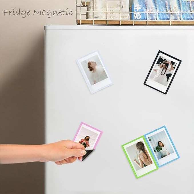 Orga'Neat 2x3 Magnetic Photo Frame Refrigerator for Fujifilm Instax Mini Instant Film, Magnet Picture Frames for Fridge Small Picture Holder for 8.6cm*5.4cm Picture -10 Pack