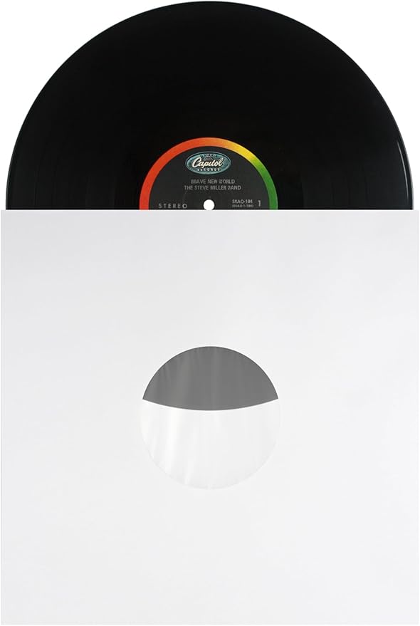 12" Premium Polylined Heavyweight Record Inner Sleeves - Archival Quality, Heavyweight Paper & Plastic #12IA (25)
