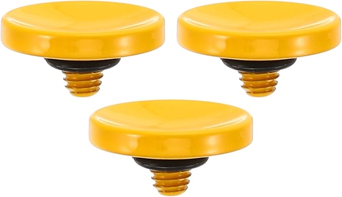 PATIKIL Camera Shutter Button, 3 Pack Soft Shutter Release Button Pure Copper Camera Button Concave Suitable for Nikon for Fujifilm for Leica DSLR/SLR Camera, Yellow