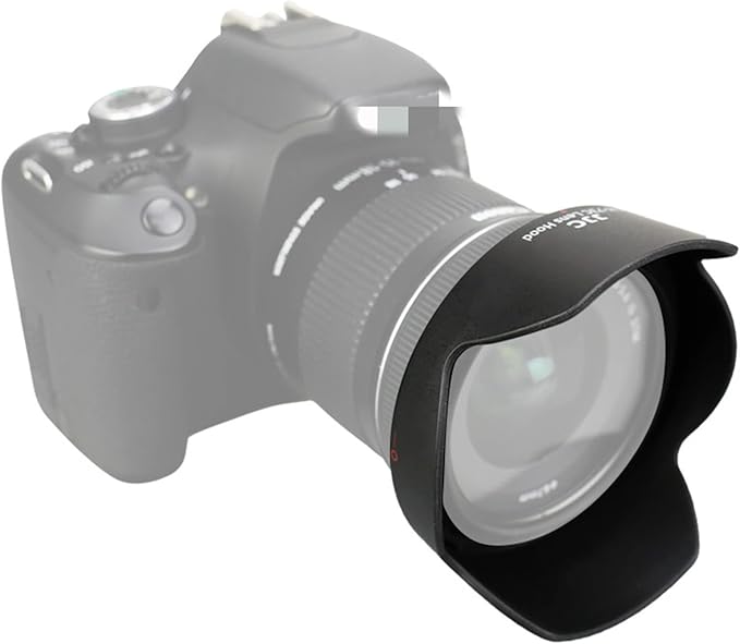JJC Reversible Lens Hood for Canon EF-S 10-18mm f/4.5-5.6 IS STM - Compatible With Rebel T7i T8i T7 T6S T6i T5i T5 SL3 SL2 EOS 90D 80D 77D 70D 7D Mark II - Replaces Canon EW-73C
