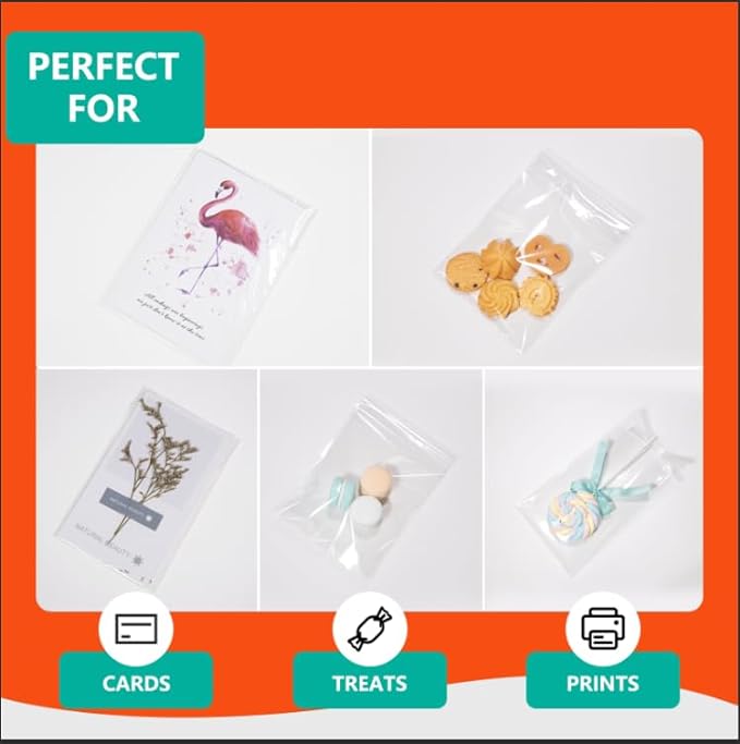 iMailer - 1000 Pcs - 10" x 13" Clear Plastic Cellophane Bags - Resealable Self Sealing Cello Poly Bags for Prints, Photos, Documents, Clothing, T-Shirt