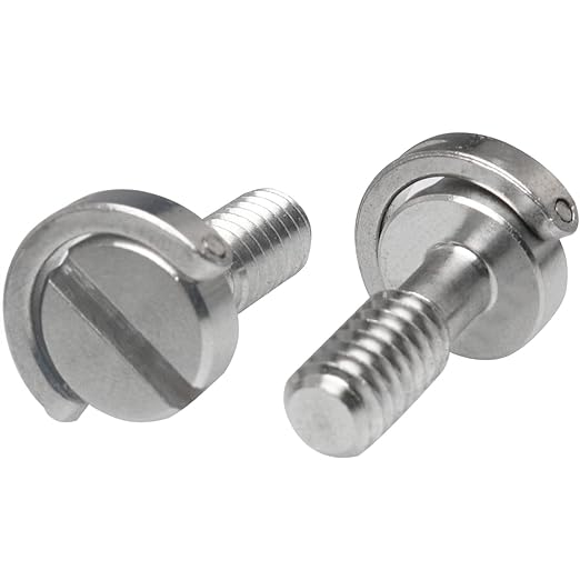 3PCS 1/4-20 Thread D-Ring Stainless Steel Camera Fixing Screws, D Shaft Quick Release Plate Mounting Screw for Camera Tripod Monopod QR Plate