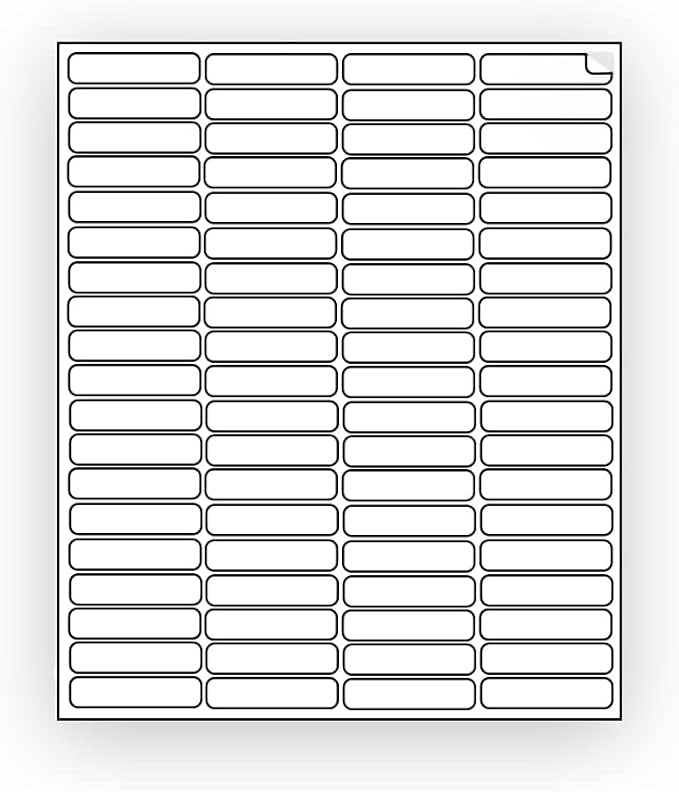 800 EcoSwift Shipping Labels 1 3/4 x 1/2 inches Mailing Address Return Inventory Blank White Self Adhesive for Laser Inkjet Printer 1.75 x 0.5