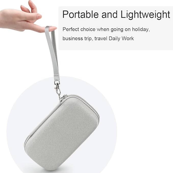 2Pack Hard Drive Carrying Case Storage Organizer Bag,Hard Travel Electronic Organizer Case for Power Bank Chargers Cables USB Flash Drive SD Card Mouse Electronic Accessories Bag(Black+Gray)