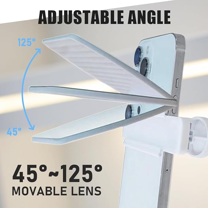 Mirror Reflection for iPhone, Smartphone Camera Mirror Reflection Clip Kit, HD Glass Mirrors for Phone to Use Back Camera, Portable Mirrors for iPhone Back Cameras Photography (Mix)
