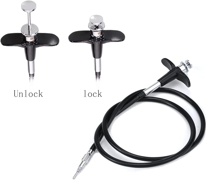 Pastlla 28"(70cm) Threaded Release Cable Vibration-Free Black Shutter Release Cable Shutter Release Cable with Bulb-Lock Mechanical Shutter Release Cable
