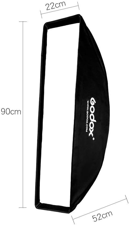 Godox 9"x 35" 22x90cm Honeycomb Grid Softbox with Bowens Mount Speedring for Photo Strobe Studio Flash Light [2-Pack]