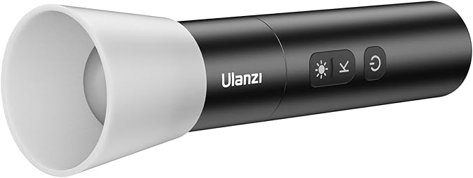 ULANZI LM07 LED Photography Flashlight, Handheld Videography Fill Light Spotlight 2000K-5500K-8000K Bi-Color Zoomable 2000mAh Rechargeable Portable Video Light for Photo, Video, Content Creation