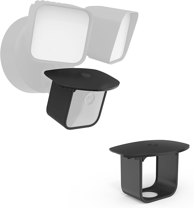 Outdoor Camera Sun Rain Shade Shield Cover Compatible with Blink Wired Floodlight Camera (Black)