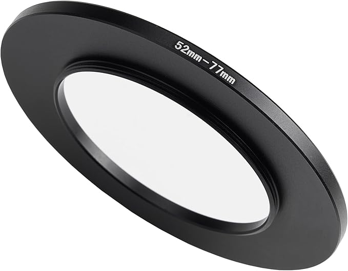 52mm to 77mm Step-Up Ring Filter Adapter,for All Brands UV ND CPL, Metal Ring Step-Up Rings Adapter Filter (52mm-77mm)