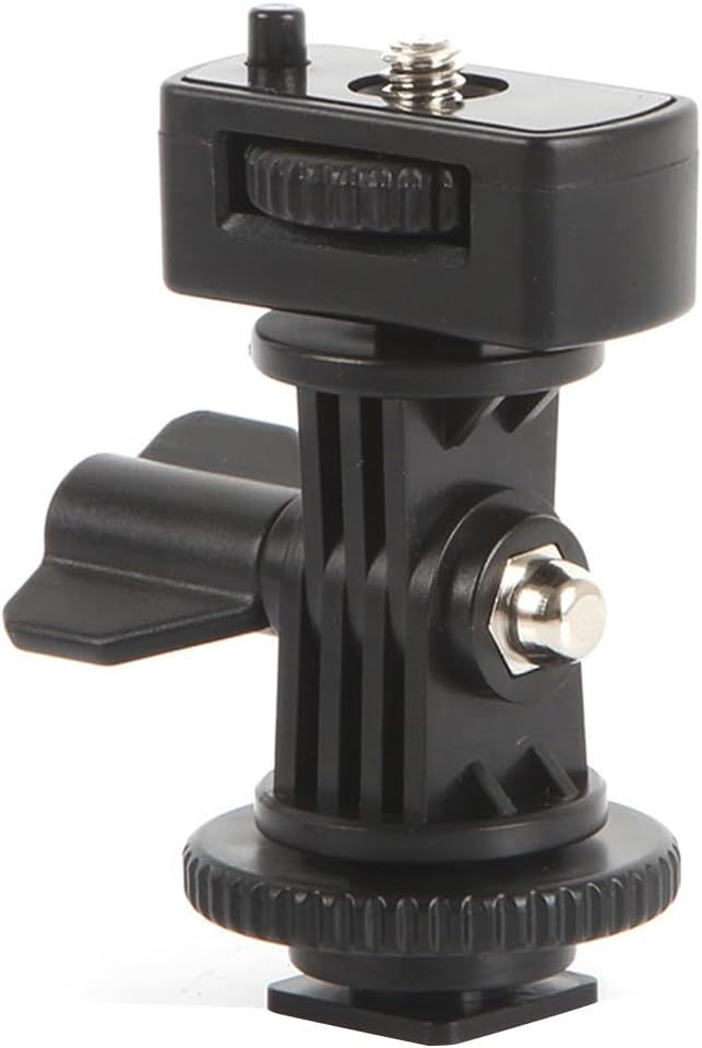 BGNing 1/4" Mini Ball Head Cold Shoe Mount Adapter Base Mount 1/4 Screw Adapter for DLSR Camera Cage Rig Monitor Flash Fill Light Bracket Photography Accessories (Type A)